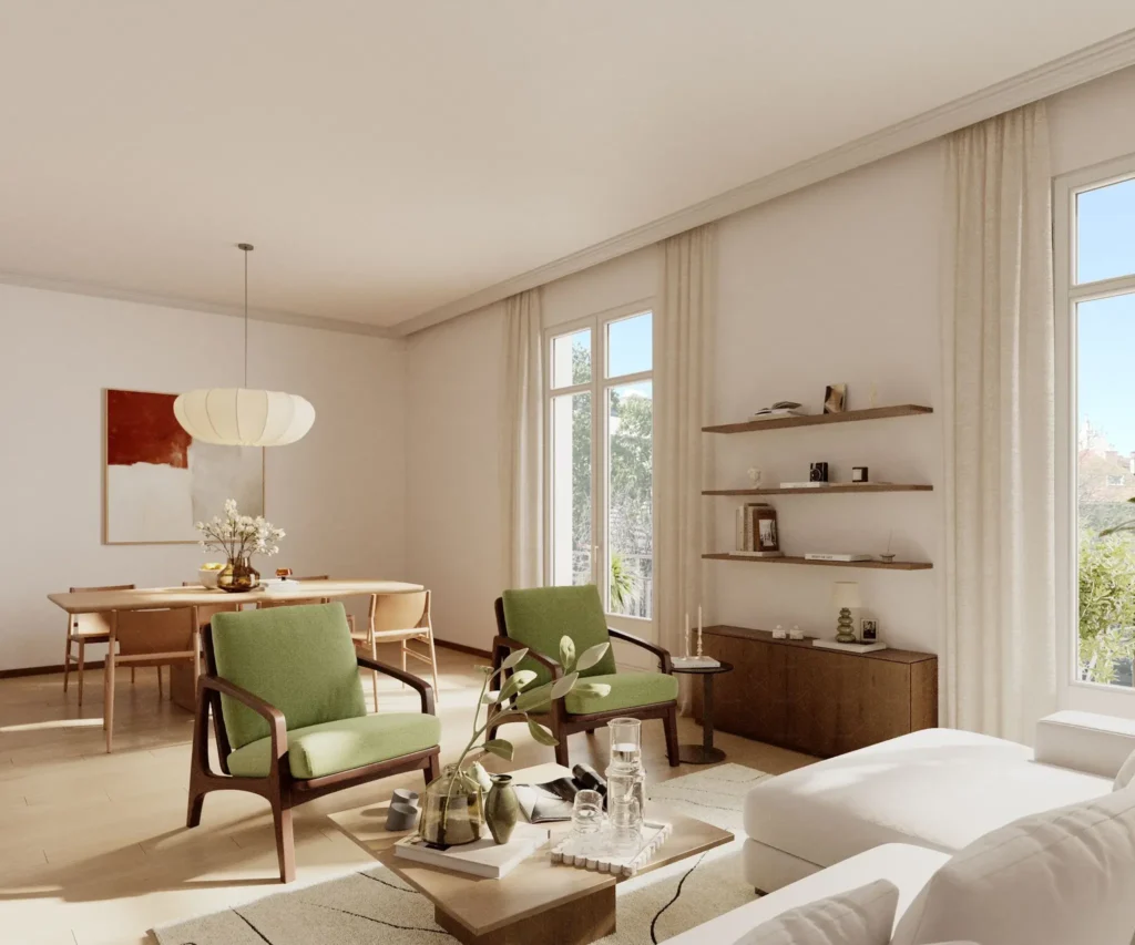 A Light-Filled Principal Apartment beside Mercat del Ninot